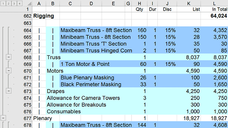 Budget Spreadsheet Example